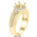 0.45 ct Ladies Round Cut Diamond Semi Mounting Engagement Ring in 14 kt Yellow Gold 0.45 ct Ladies Round Cut Diamond Semi Mounting Engagement Ring in 14 kt Yellow Gold